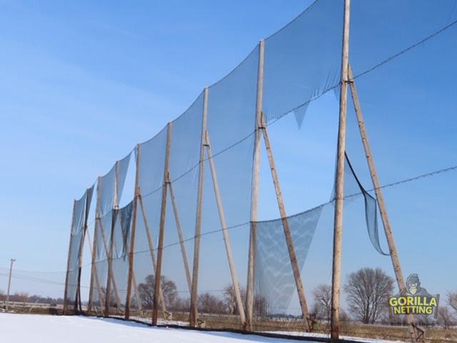 Driving Range Netting Replacement Before Pictures at Sugar Grove Golf Center